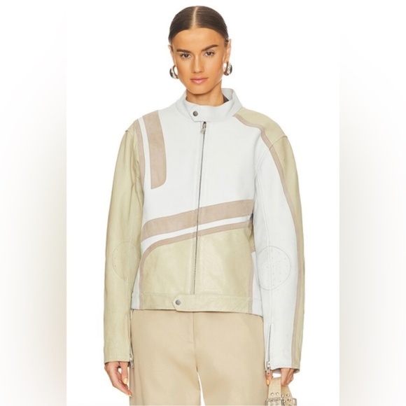 Deadwood Hiro Jacket in White & Beige size 38 NWT - Picture 5 of 11